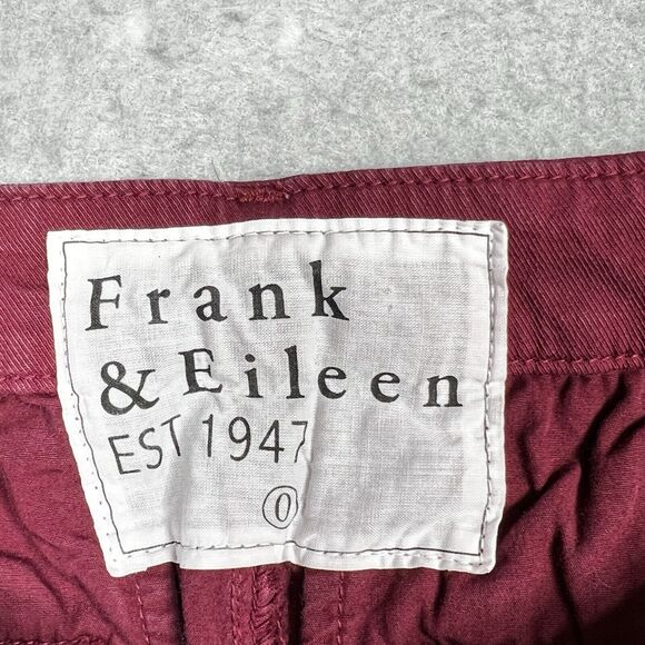 Frank & Eileen Pants Size 0 Wicklow Italian Performance Chino Stretch Raw Hem - Picture 10 of 12
